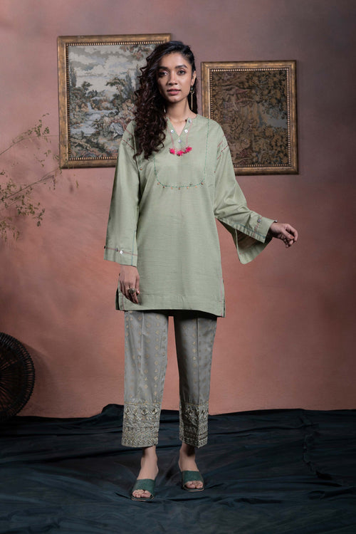 Sapphire - Solid Khaddar Shirt