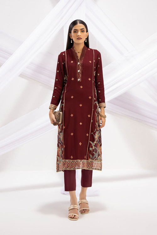 Sapphire - Embroidered Cotton Net Shirt