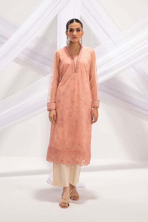 Sapphire - Embroidered Net Shirt