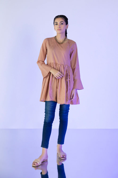 Sapphire- Solid Jacquard Kurti