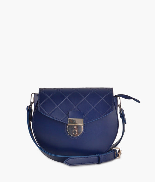 Rtw - Blue Saddle Bag With Front Lock