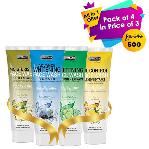 Wb By Hemani- All In 1 Pack Of 4 In Price Of 3 (face Wash)
