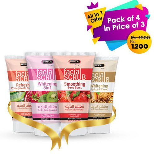 Wb By Hemani- All In 1 Pack Of 4 In Price Of 3 (face Scrub)