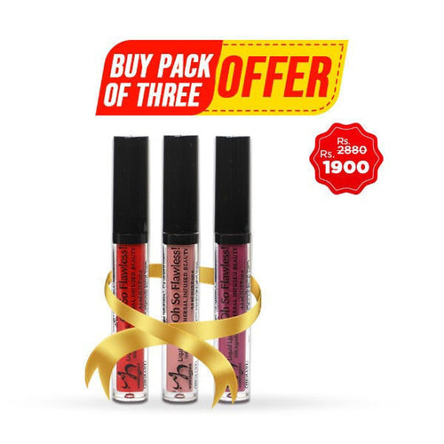 Wb By Hemani - Pack Of 3 In Price Of 2 Liquid Lipsticks