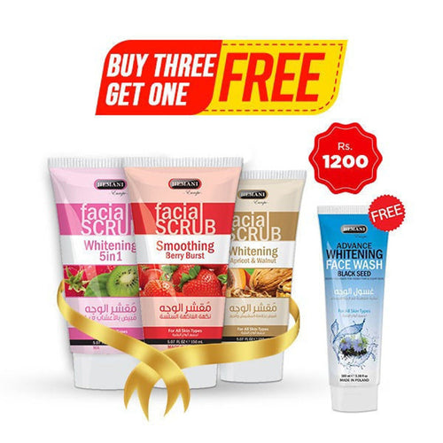 Wb By Hemani - Buy 3 Scrub And Get 1 Free Face Wash