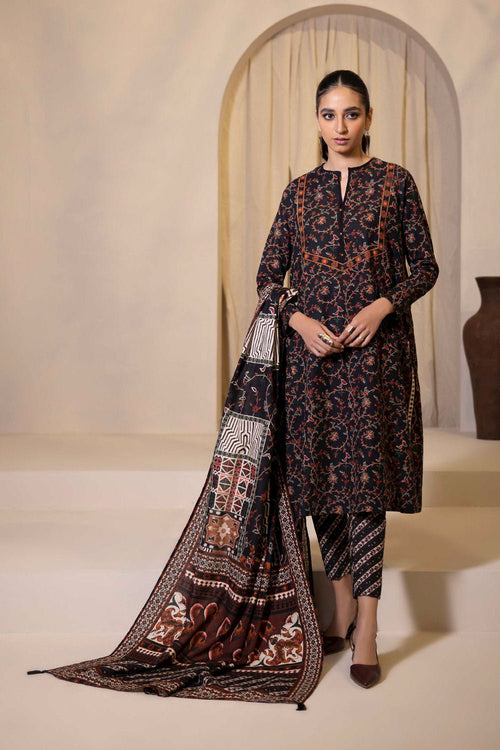 Sapphire - 1 Piece - Printed Khaddar Shirt