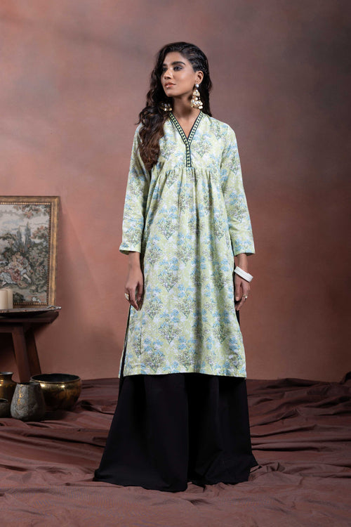 Sapphire - Printed Khaddar Shirt