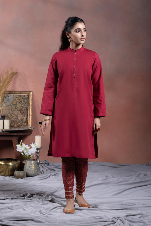 Sapphire - Solid Khaddar Shirt