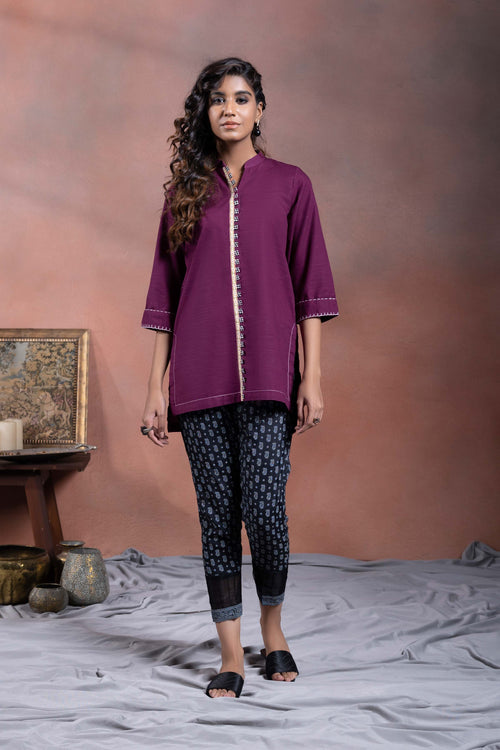 Sapphire - Solid Khaddar Shirt
