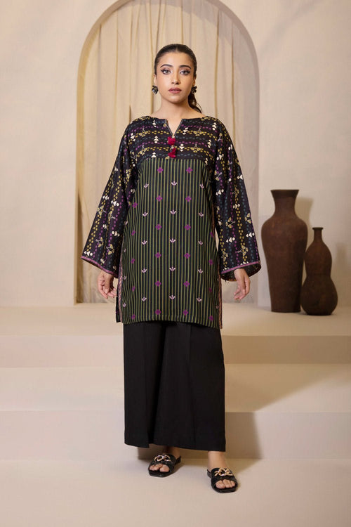 Sapphire - Printed Crepe Shirt