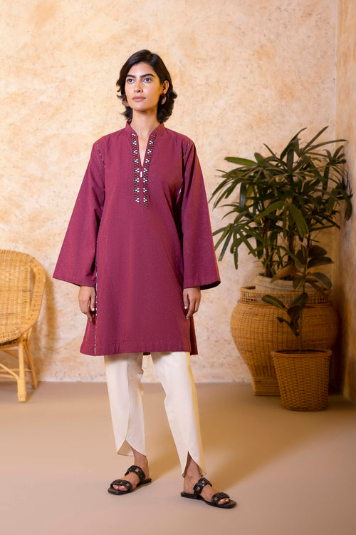 Sapphire - Solid Melange Shirt