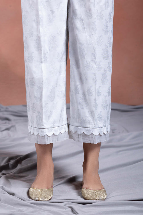 Sapphire - Embroidered Raw Silk Culottes