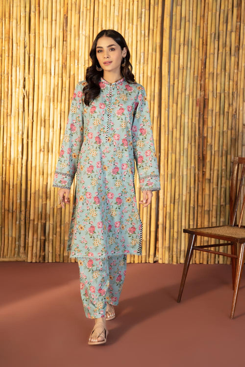 Sapphire- Printed Lawn Shirt