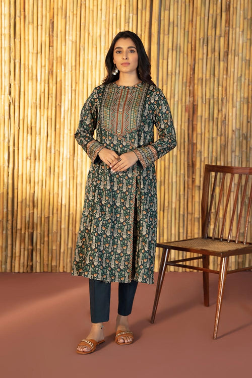 Sapphire- Printed Lawn Shirt