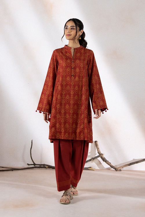 Sapphire- Printed Khaddar Shirt