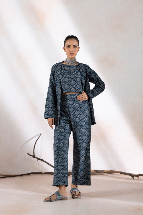 Sapphire- Printed Khaddar Shirt