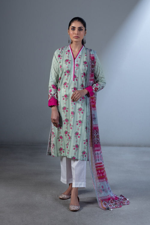 Sapphire - Printed Lawn Shirt