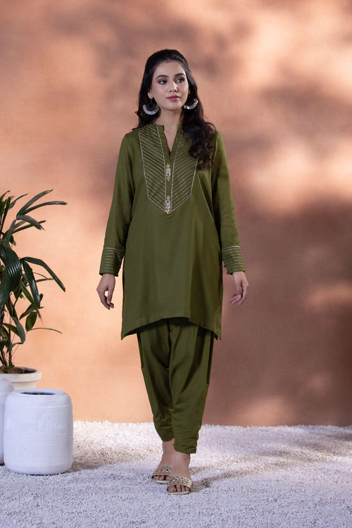 Sapphire - 1 Piece - Embroidered Cotton Shirt