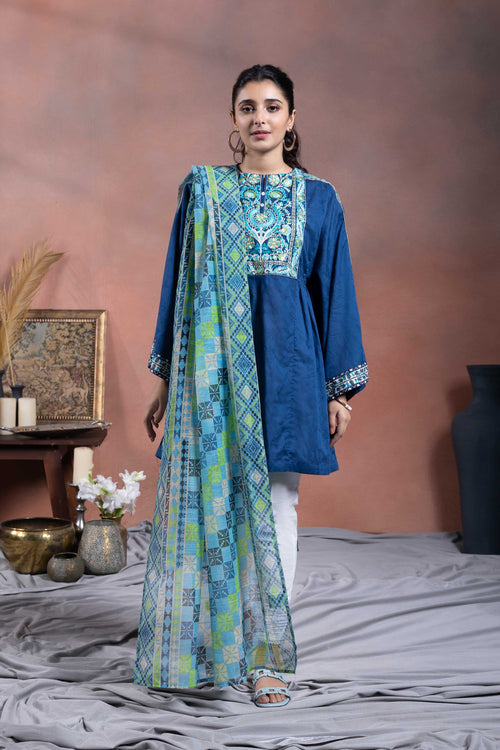 Sapphire - 2 Piece - Embroidered Jacquard Suit