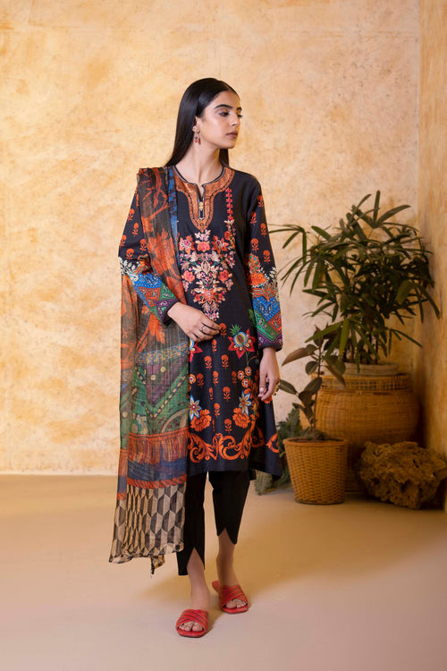 Sapphire - 2 Piece - Embroidered Cotton Suit