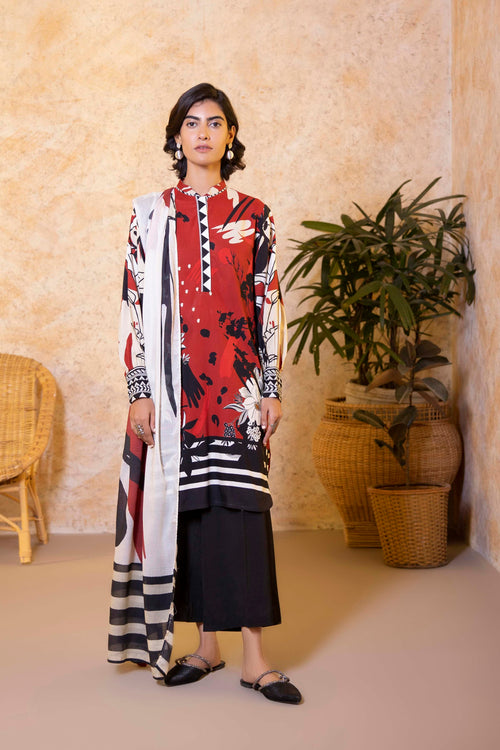 Sapphire - Printed Linen Shirt