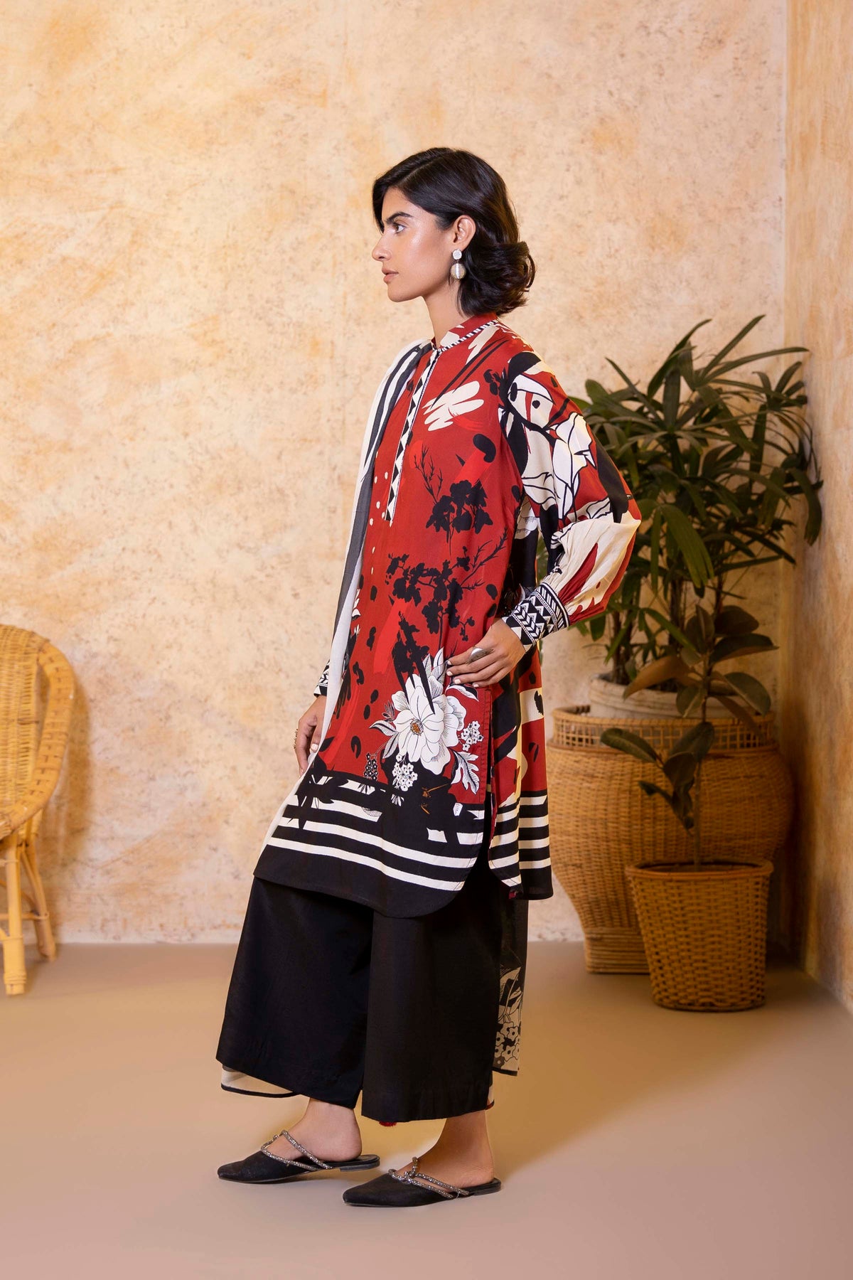 Sapphire - Printed Linen Shirt