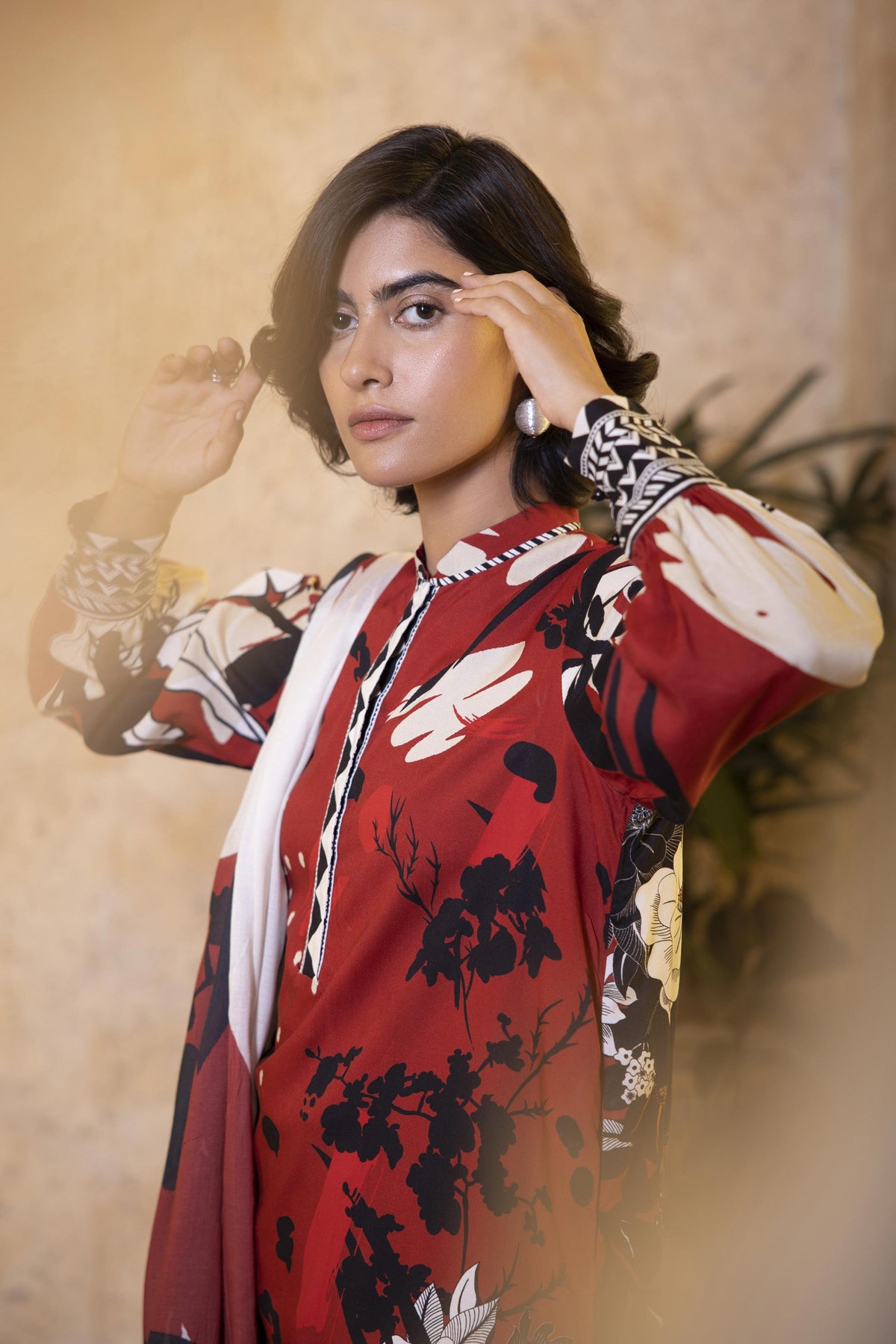 Sapphire - Printed Linen Shirt