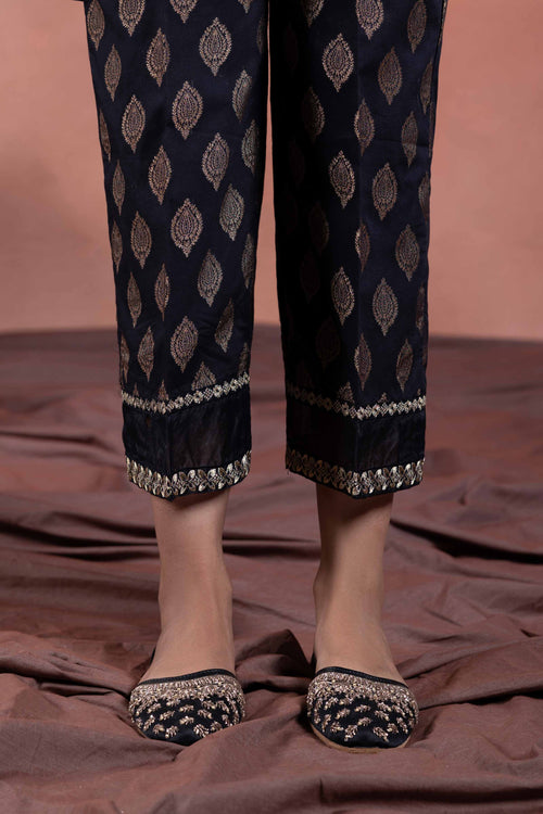 Sapphire - Embroidered Jacquard Culottes
