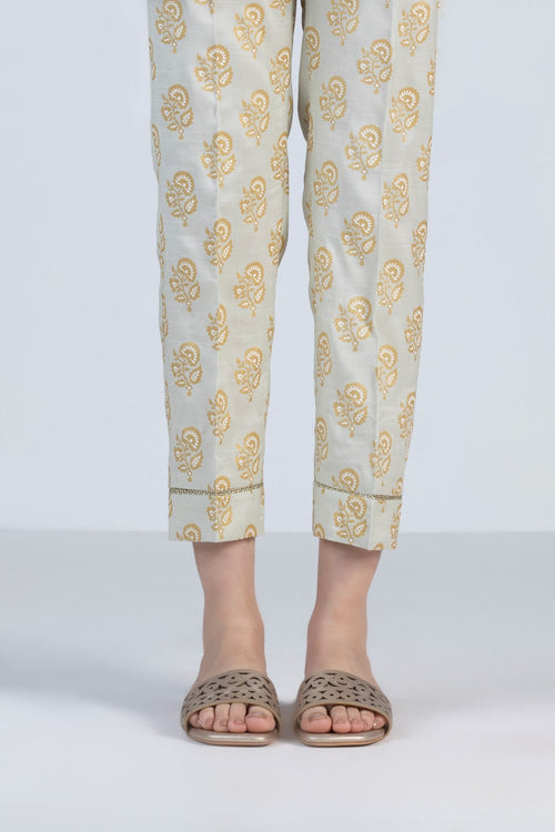 Sapphire - Raw Silk Cigarette Pants