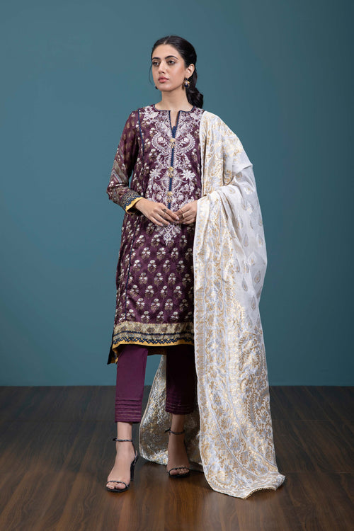 Sapphire - Embroidered Jacquard Shirt
