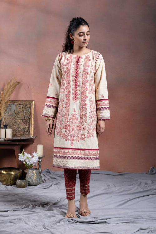 Sapphire - Embroidered Khaddar Shirt