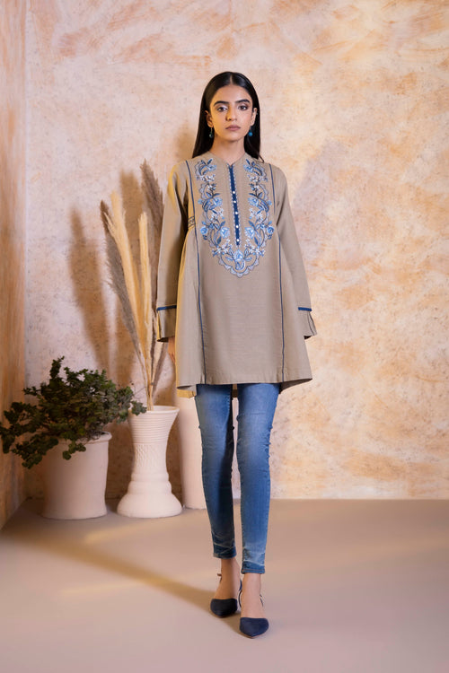 Sapphire - Embroidered Khaddar Shirt