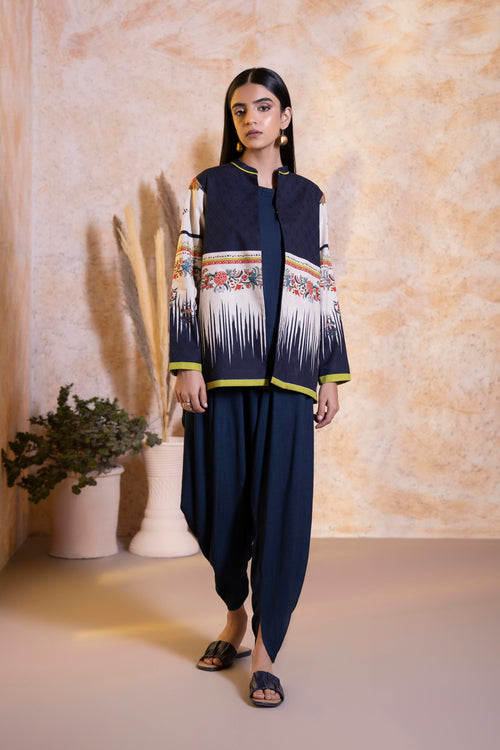 Sapphire - Printed Jacquard Jacket