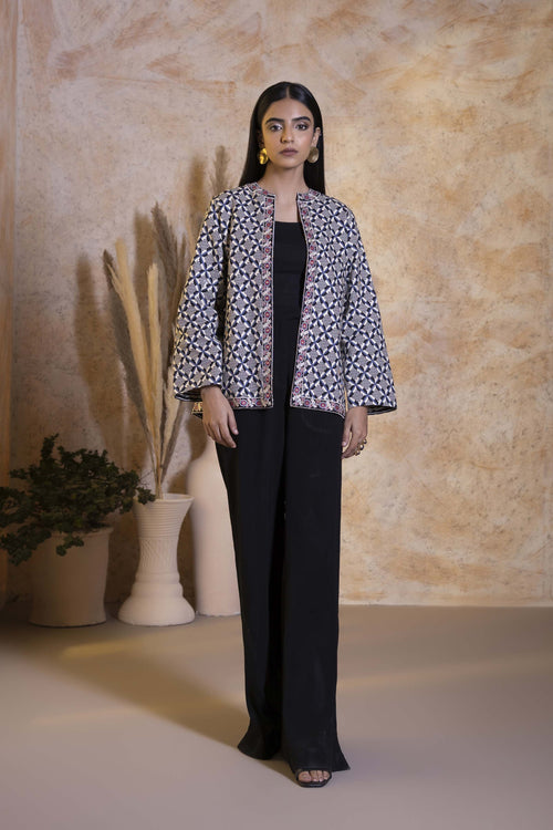 Sapphire - Embroidered Khaddar Jacket
