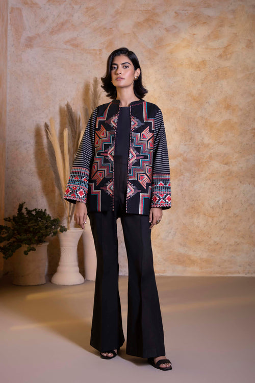 Sapphire - Embroidered Khaddar Jacket