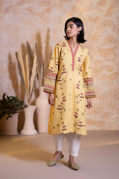 Sapphire - Embroidered Khaddar Shirt