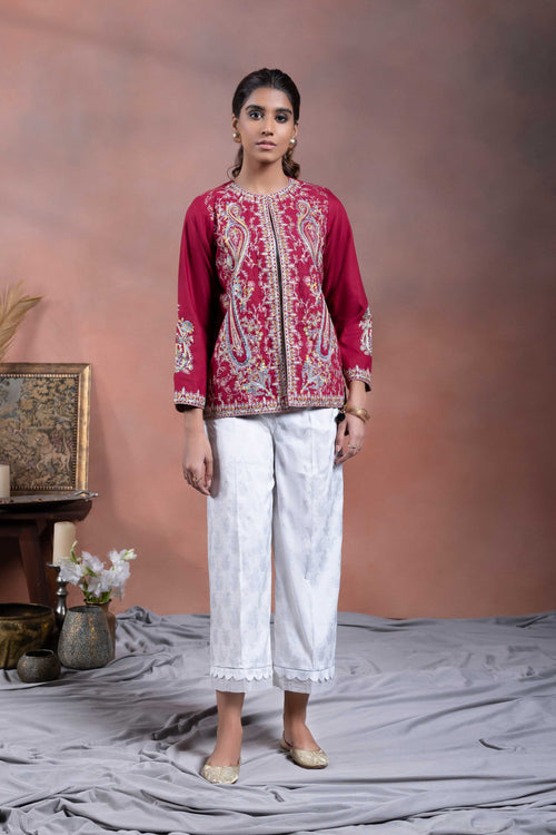 Sapphire - Embroidered Khaddar Jacket