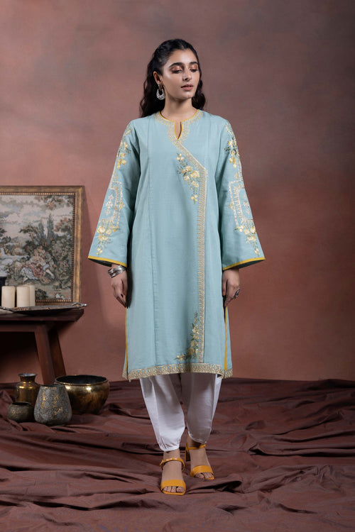 Sapphire - Embroidered Khaddar Shirt
