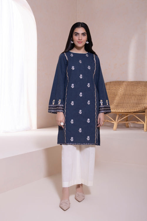 Sapphire - Embroidered Melange Shirt