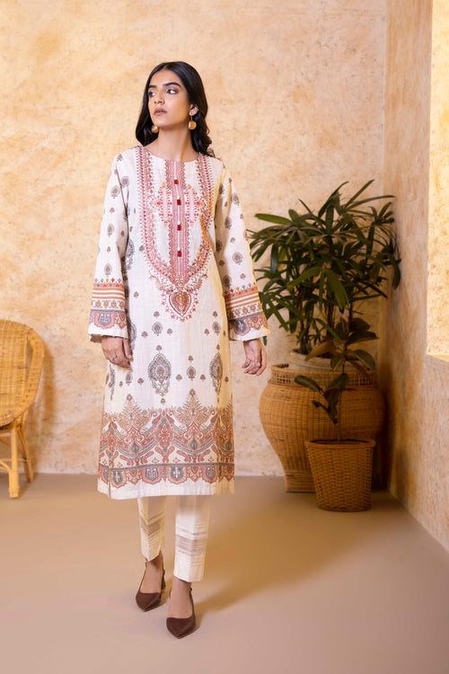 Sapphire - Embroidered Khaddar Shirt