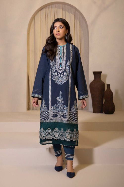 Sapphire - Embroidered Melange Shirt