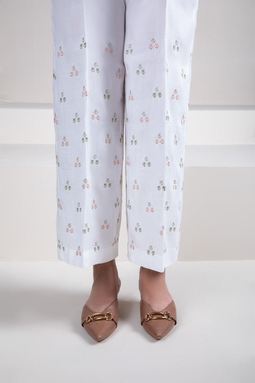 Sapphire - Embroidered Raw Silk Culottes