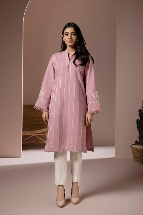 Sapphire - Embroidered Melange Shirt