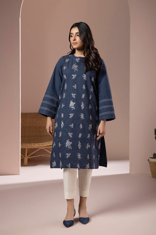 Sapphire - Embroidered Melange Shirt