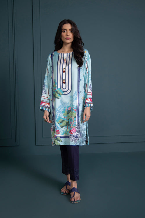 Sapphire - Printed Satin Shirt