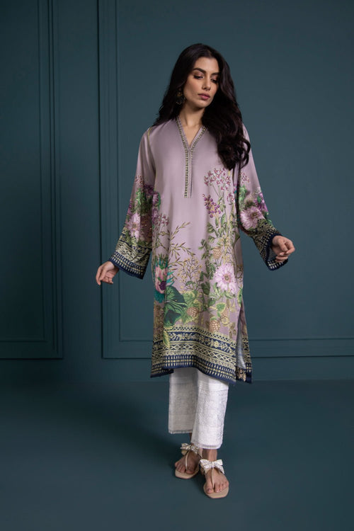 Sapphire - Printed Satin Shirt
