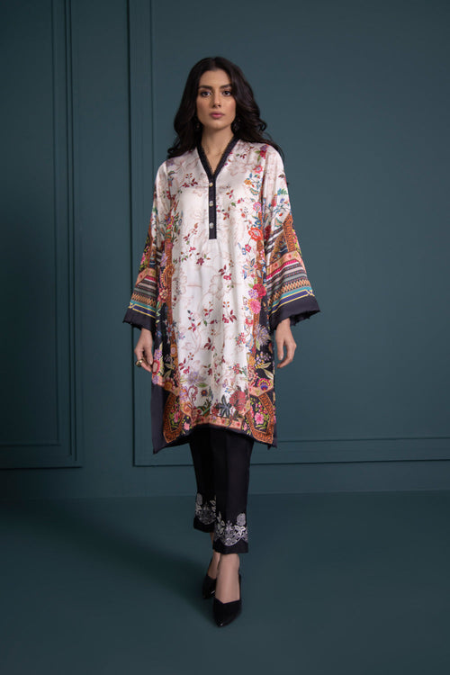 Sapphire - Printed Satin Shirt