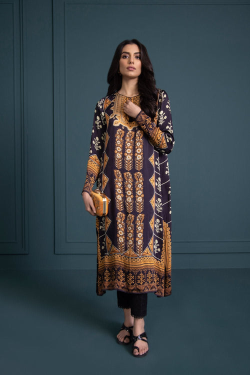 Sapphire - Printed Viscose Charmeuse Shirt
