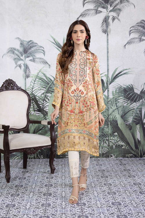 Sapphire - Printed Charmeuse Shirt