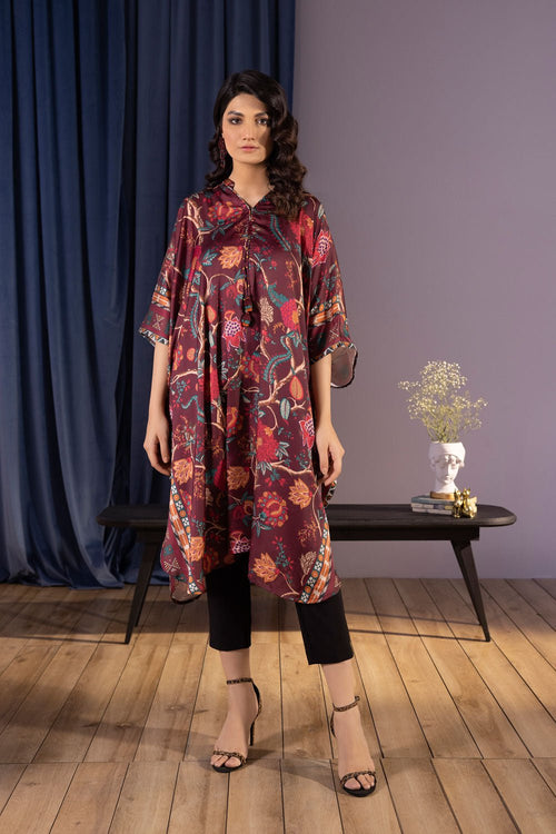 Sapphire - Printed Satin Shirt